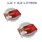 Jogo 2 Terrina Redonda ( 1,0L - 2,3L) Marinex Vidro Temp