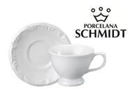 Jogo 2 Xícaras 70ml Com 2 Pires Para Café Linha Pomerode Porcelana Schmidt