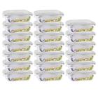 Jogo 20 Potes 640ml Hermético Anel Vedação