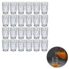 Jogo 24 Copos Luxo Transparente Drink 370 ML Modelo Diamante