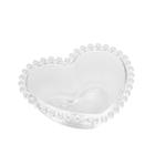 Jogo 4 bowls 12cm de cristal transparente Coração Pearl Wolff - 28375