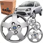 Jogo 4 Calota Ka 2000 ate 2014 Aro 13 Polegadas Parafuso Cubo Baixo Emblema Ford