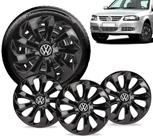 Jogo 4 Calota Velox Aro 15 Black Vw Gol Fox Voyage Polo Up