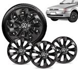 Jogo 4 Calota Velox Aro 15 Black Vw Gol G2 Voyage Polo Up