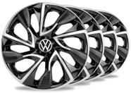 Jogo 4 Calotas Ds4 Aro 14 Black Silver Vw Gol G1 G2 G3 G4