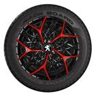 Jogo 4 Calotas Esportivas Aro 14 Moove Black Red Peugeot