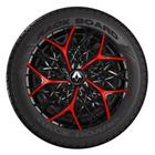 Jogo 4 Calotas Esportivas Aro 14 Moove Black Red Renault