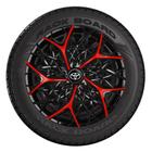 Jogo 4 Calotas Esportivas Aro 14 Moove Black Red Toyota