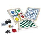 Jogos 5 em 1 Jogos Clássicos Tradicionais Brinquedo Educativo de Madeira  Brinquedos de Madeira Bambalalão Brinquedos Educativos