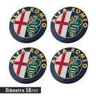 Jogo 4 Emblema Roda Alfa Romeo 58mm.