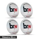 Jogo 4 Emblema Roda BRW ESPELHADO 65mm