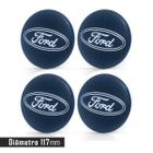 Jogo 4 Emblema Roda Ford Marinho 117mm - GFM - EMBLEMAS