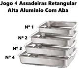 Forma De Bolo Retangular Assadeira 38x27x5,5cm Alumínio SC - Lupel