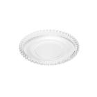 Jogo 4 pratos 19 cm para sobremesa de cristal transparente Pearl Wolff - 2672