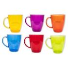 Jogo 6 Canecas Xícaras Vidro Resistente 350ml Café Chá