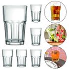 Jogo 6 Copos de Vidro Grosso Transparente 310ml Resistente