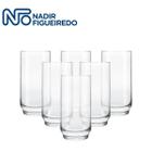 Jogo de Copos Nadir Lights em Vidro Liso com 6 Peças 300ml - Le