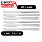 Jogo 6 Facas 100% Aço Inox de alta qualidade para restaurante cozinha empresa