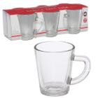 Jogo 6 Peças Caneca Xícara Café Expresso Máquina Vidro 70 Ml