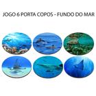 Jogo 6 Porta Copos Personalizado para Mergulhador Dive Redondo