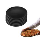 Jogo 6 Prato de Pizza Grande Raso Vidro Opalino Preto Friends Time Luminarc 32cm Lyor