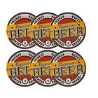 Jogo 6 Pratos Raso Cerveja Beer Gold de Cerâmica Acetinado Alleanza 29cm 2ª Linha