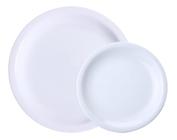 Jogo 6 Pratos Rasos 6 Sobremesa Lanche Iguaçu Porcelana Germer - Porcelanas Germer