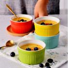 Jogo 6 Ramekin Colorido Canelado 180ml P/forno Suflê Cupcake