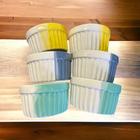 Jogo 6 Ramekin De Cerâmica Bicolor 7,5 X 4,0CmPracaza