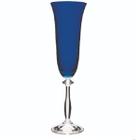 Jogo 6 Taças Champanhe Cristal Ângela Azul 190 ml Bohemia