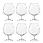 Jogo 6 Taças De Cristal Cognac 600 Ml Linha Helena Bohemia