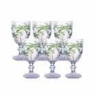 Jogo 6 Taças Vidro Palm Tree 310ml Transparente Class Home