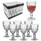 Jogo 6 Taças Vidro Para Vinho / Água - Laradore Rendas 330ml