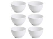 Jogo 6 Tigelas de Porcelana Branca Bowl 390ml Cumbuca Japonesa