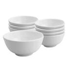 Jogo 8 Bowls de Porcelana Branco Clean 330ml Lyor