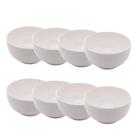 Jogo 8 Bowls de Porcelana Tigela Cumbuca Cor Branco New Bone Lagos Lyor 11,5cm