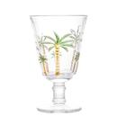 Jogo 8 Taças de Cristal Palm Hand Tree Coqueiro Transparente para Água Lyor 240ml