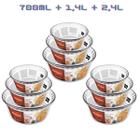 Jogo 9 Travessa Soufle (2,4L - 1,4L - 700ml) Nadir Vidro