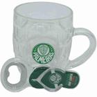 Jogo Abridor De Garrafas Com Caneca De Vidro 280Ml Palmeiras