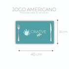 Jogo Americano 2 Un Retangular Neoprene Personagem de Montar - Criative Gifts