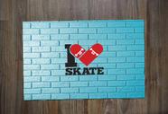 Jogo Americano 2 unidades Retangular Neoprene Skate SK8 Skateboarding