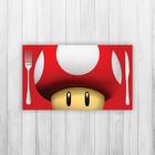 Jogo Americano 4 Un Retangular Neoprene Cogumelo do Mario