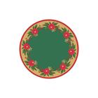Jogo Americano Natal Verde com Flores em EVA 38cm - 02 unid