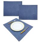 Jogo Americano Retangular Sousplat Jeans Porta Talher 2 Peças Mesa Posta 45x35cm - DOLCE HOME