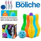 Jogo Boliche de Brinquedo Com 6 Pinos e 2 Bolas Plástico - Roma Brinquedo