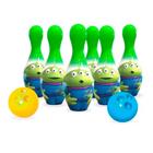 Jogo De Boliche Brinquedo Infantil C/ 12 Pinos +4 Bolas 29cm