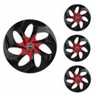 Jogo Calota Aro 14 Evolution Black Red Universal + Emblema Resinado Nissan