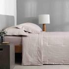 Jogo Cama Casal 300 Fios Damask Square Rosa Buddemeyer