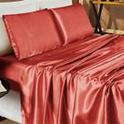 Jogo Cama Casal Queen Size Imperial Seda Alto Brilho Super