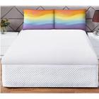 Jogo Cama Lençol Shine Casal Microfibra 180 Fios 3 Peças - Tie Dye Branco